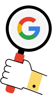 Image with google search icon used in connection page.