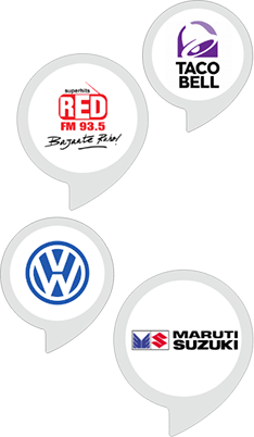 Boltd is proud to develop alexa skills for big brands like Red Fm, Maruti Suzuki, Taco Bell and Volkswagen.